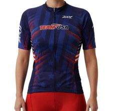 NEW Zoot Cycle Aero Jersey Women's Large USAT Team USA Patriot Tri Cycling Top