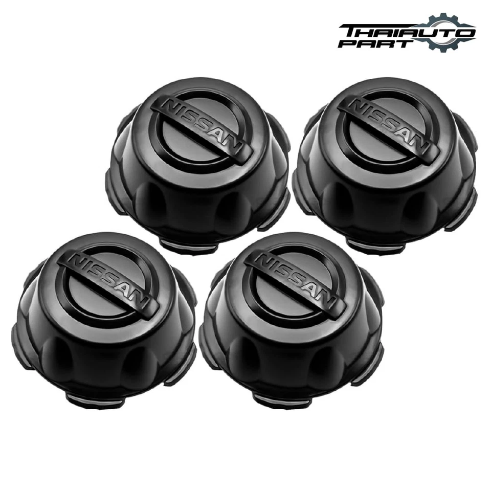 4x Tapa central de rueda negra para camioneta Nissan Frontier Navara D40 06-14 Foto 4 de 4