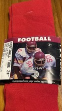 New Football Tube Socks Red Nylon Sock SZ 10-13 Ridgeview 24" Shoe 8.5-12.5 VNTG