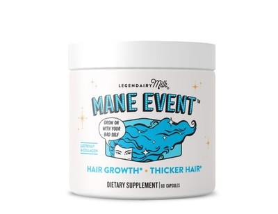 Legendairy Milk Mane Event Supplement Capsules for Hair Skin and Nails, 60 Count