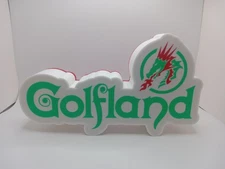 Retro Golfland logo lightbox sign Golf Land Arcade display logo used in 1980s