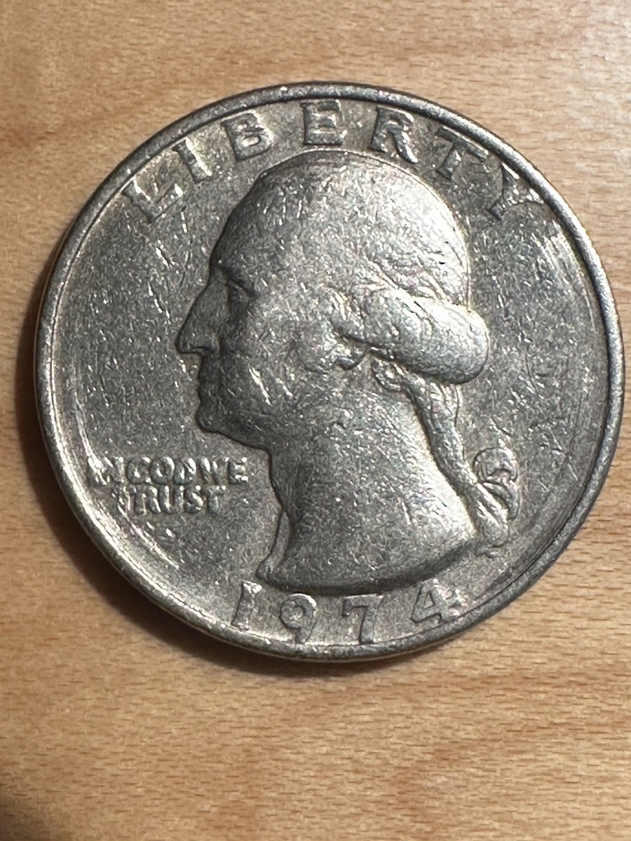 1974 Quarter- No Mint Mark- Ghost Letters Stamping Error (LS-32