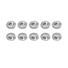 200Pack M2x0.4mm(DxL) Hex Nuts Carbon Steel Zinc Plated Hexagonal Nuts Silver