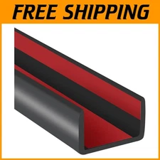 Flexible Rubber Edge Protector - U Shaped - Black - 20Ft