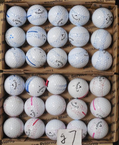 30 NEAR MINT SPLATTER 360 CALLAWAY CHROME SOFT GOLF BALLS