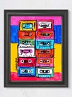 Original Modern Retro Tech Pop Art 8x10 Cassette Tapes Acrylic Painting Canvas — photo 1