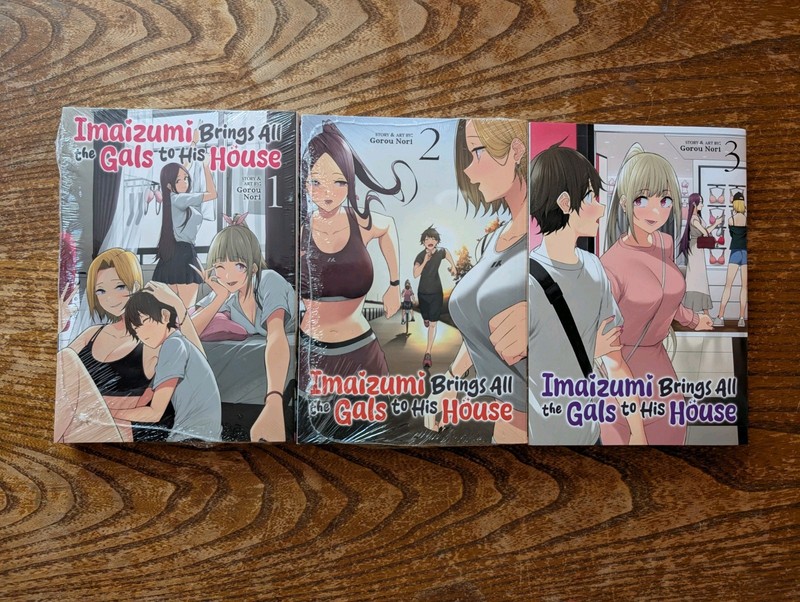 Imaizumi Brings All the Gals to His House Vol. 1,2,3, English, Brand New, Sealed