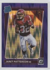 2021 Panini Donruss Optic Rated Rookie Purple Shock Prizm Jaret Patterson 2l4