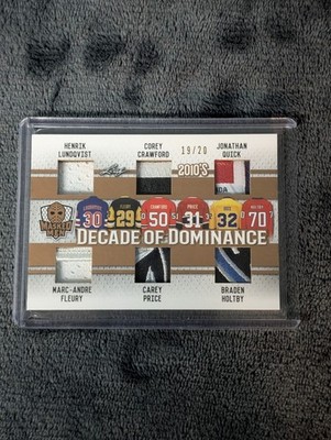 2017-18 Leaf Masked Men Decade Of Dominance Jersey Patch /20 Price Quick Fleury 