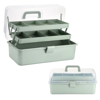 Btsky Tackle 16-Inch Extra Large Art Storage 3-Layer Folding Trays Multipurpose