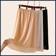 3 Lengths Basic Underskirt Modal Female Half Length Skirt Lace Slip Innerwear.