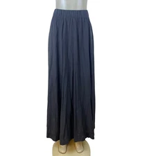 14th & Union Women's Black Maxi Skirt Size S Elastic Waist Wrinkle Effect