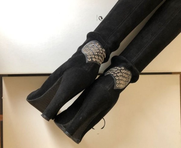 Women CASADEI Boots Black Suede 40