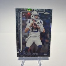 2025 Topps Chrome Football Riley Leonard RC Black Refractor 06/10