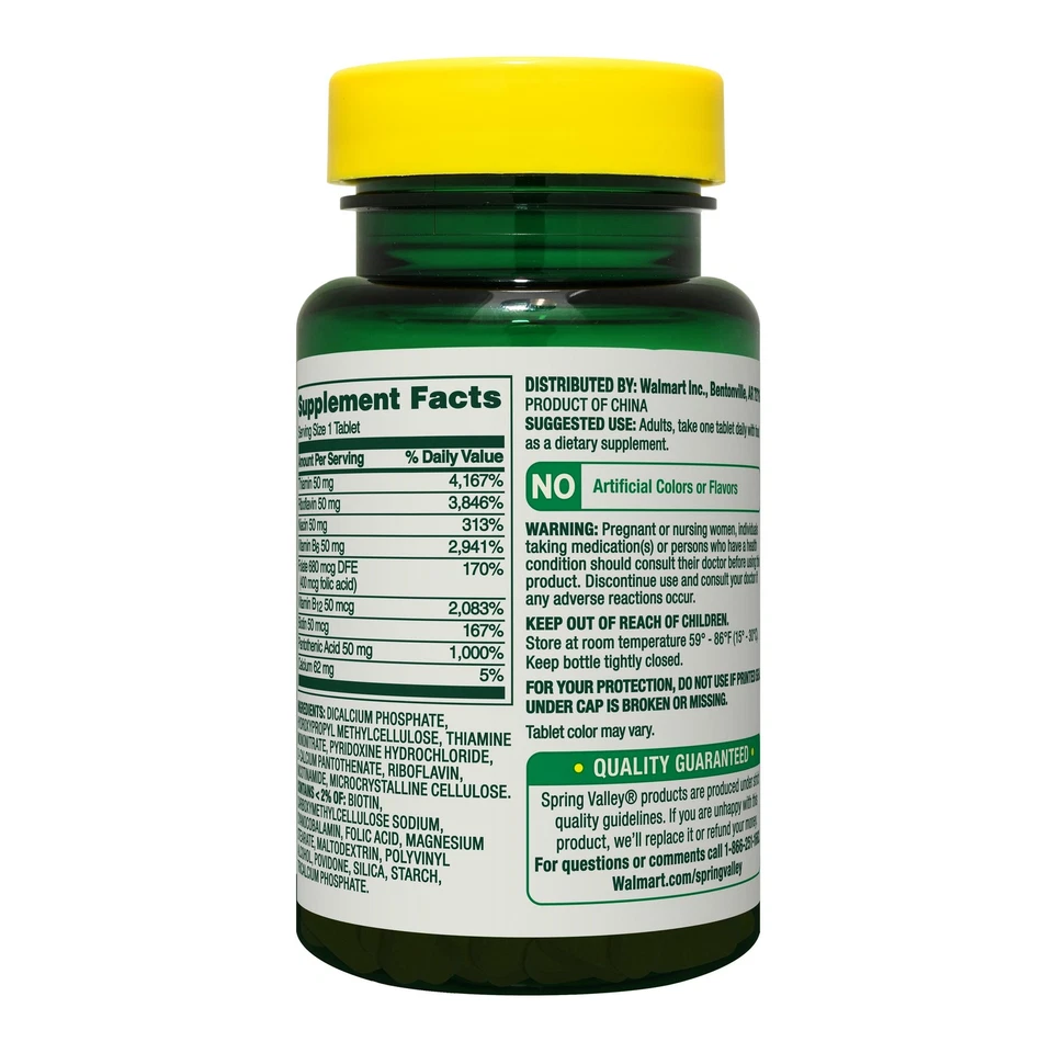 Spring Valley B-50 Complex Timed-Release Tablets Dietary Supplement, 60 Count - Image 3 of 4