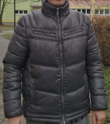 Herren Winterjacke Grau   Crafted Goods   Größe M   warm & gepflegt