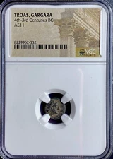 400BC-300BC Ancient Greek City Of Gargara Troas Rare NGC Genuine Apollo & Horse
