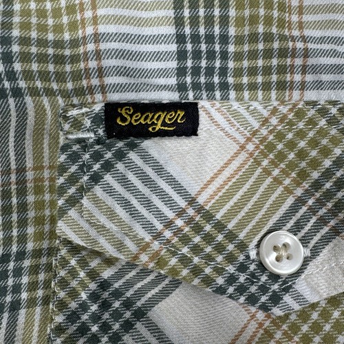Seager Shirt Mens Large L Button Up Short Sleeve Western - Picture 4 of 8