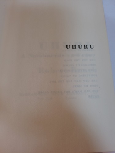Robert Ruark UHURU 1962 Vintage First Edition A Novel Of Africa Today HC - Picture 3 of 11