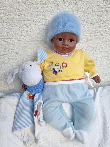 dunkle Corolle Baby Puppe 42 cm + Puppenkleidung 2001 Les Classiques Nourrisson - Bild 4 von 24