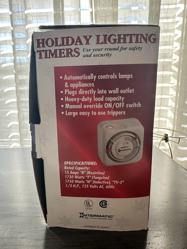 Intermatic Indoor Outdoor Holiday Lighting Timers Model PD4D114 - HB32R & TN111 - Изображение 2 из 4