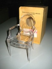  Sedia vintage casa delle bambole miniatura lucite/acrilico TERA NOVA -VITORIA-BRASILE