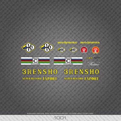 Transfers 01001 3Rensho Bicycle Stickers Decals