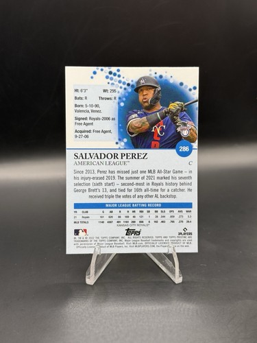 2022 Topps Pristine Refractor #286 Salvador Perez Kansas City Royals - Picture 2 of 4