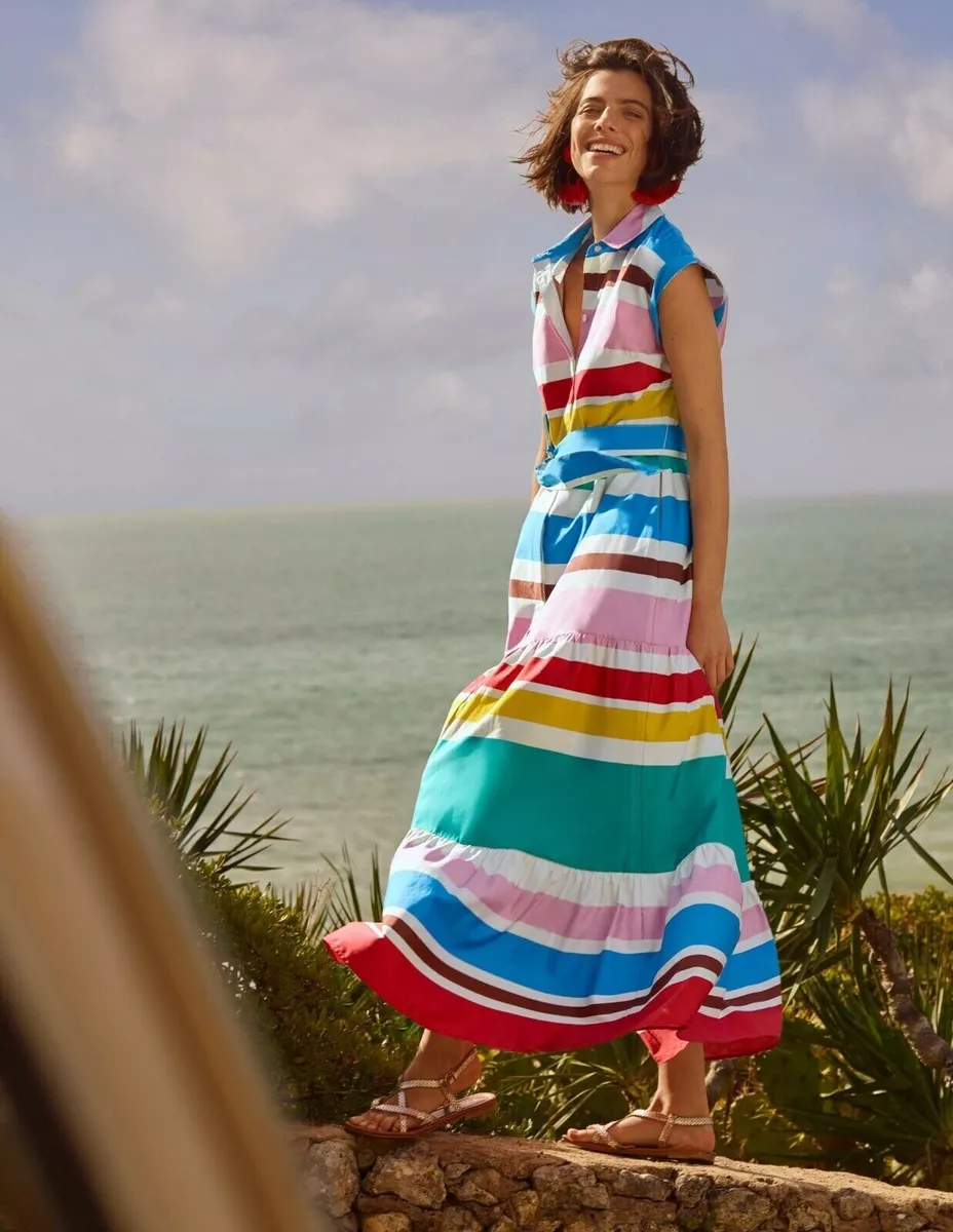 Multi stripe shirt dress cheap