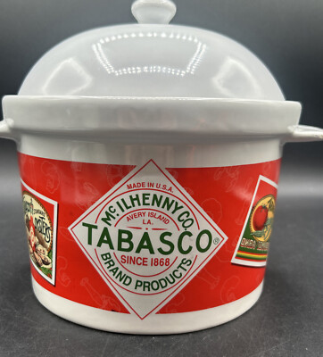 Vintage Tabasco Brand Hot Sauce Soup Chili Fondue Crock-pot EUC 2.5 qt Free Ship