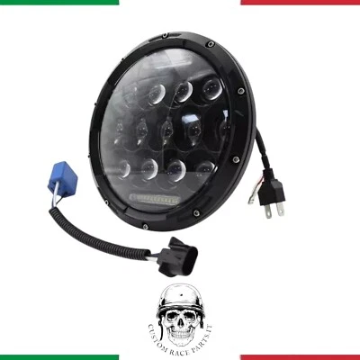 PHARE FULL LED HOMOLOGUÉ UNIVERSEL MOTO 7'' HONDA YAMAHA BMW GUZZI SUZUKI - Photo 1/4