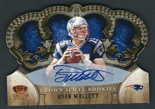 2011 Crown Royale Jewel Rookies GOLD Ryan Mallett 7/10 Autograph Patriots