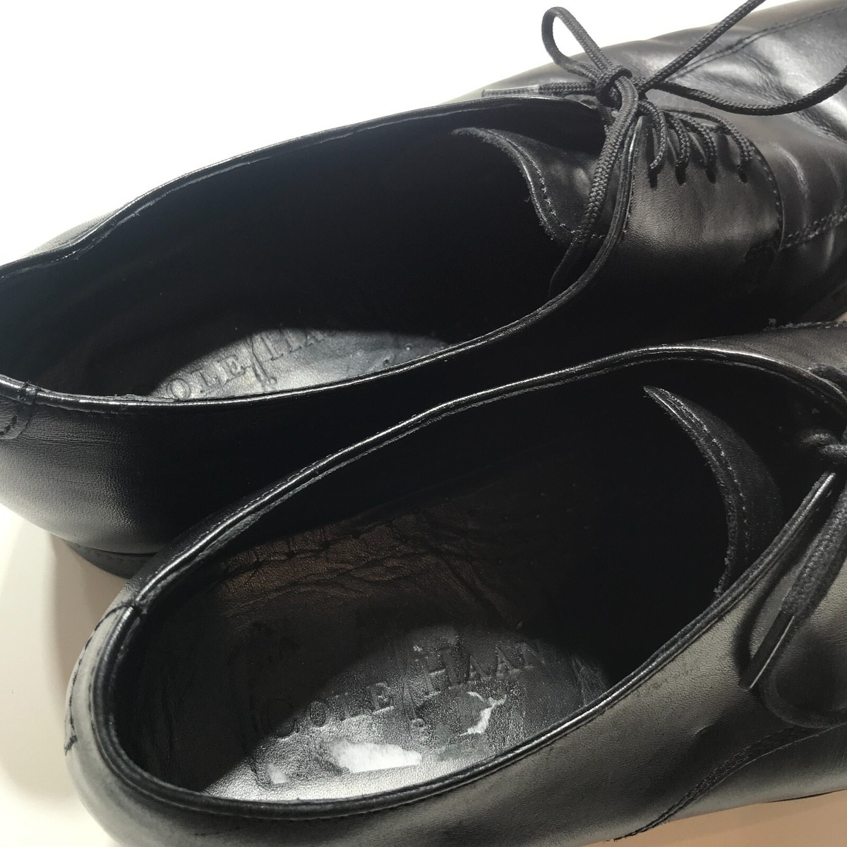 Cole Haan Black Leather Apron Toe Derby Dress Shoes Mens 8D Classic Formal COLE HAAN CITY Derby Black Leather Apron Toe | Mercari main image 3