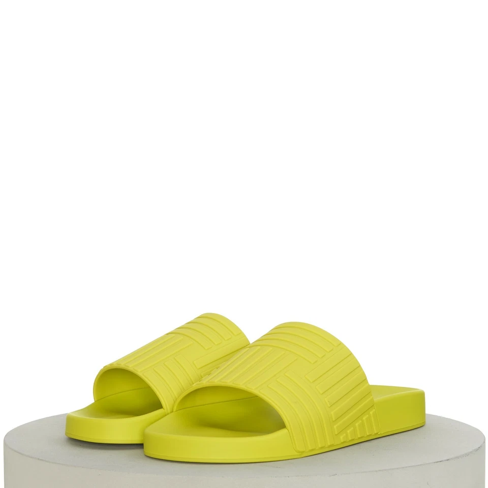 BOTTEGA VENETA 520$ Slide Sandals - Kiwi Green Rubber, Men's Pool - Image 4 of 4