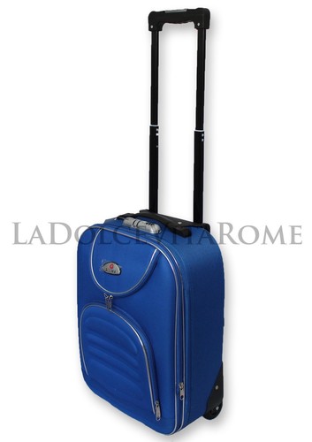 VALIGIA BAGAGLIO A MANO ULTRALEGGERO TROLLEY RYANAIR EASY JET 2 RUOTE LOW COST - Foto 13 di 16