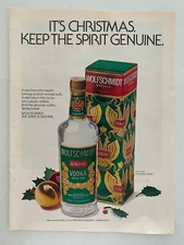 Wolfschmidt Vodka Christmas Vintage 1973 Print Ad