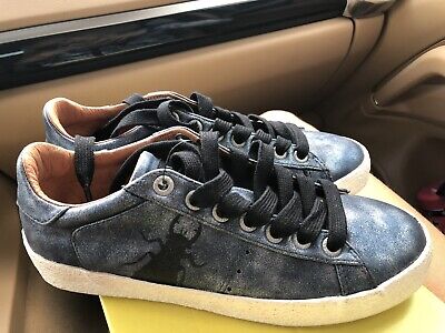 Softinos by FLY London Leather Lace-up Sneakers Isla Forest Green EU36 US 5.5