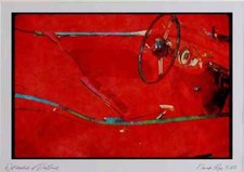 465068 Austin Healey Interior Watercolour Picture Ltd Ed A4