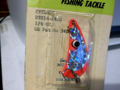 cyclops 2 fishing lure Vintage Glen L. Evans Cyclops 1/4 oz Spinner Fishing Lure NIP