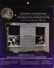 HALLOWEEN Spooky Decorative Plastic Window Decorations Ghosts