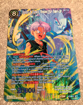 Dragon Ball Super Card Tapion & Trunks,Respectful Team-Up SPR Beyond Generations