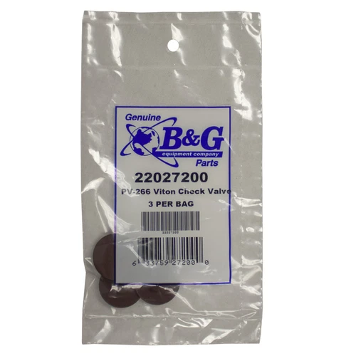 B&G Check Valve PV-266 ( Pack of 3 ) B&G Sprayer Vinton Check Valve 22027200