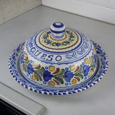 Popolare formaggio ceramico TALAVERA DE LA REINA dipinto a mano vintage rustico