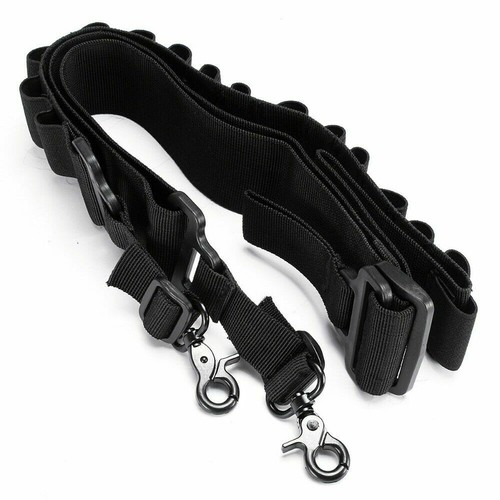 Tactical Shotgun Shell Holder Gun Sling Bandolier 15 Rounds 12 GA Ammo Carrier - Picture 7 of 15