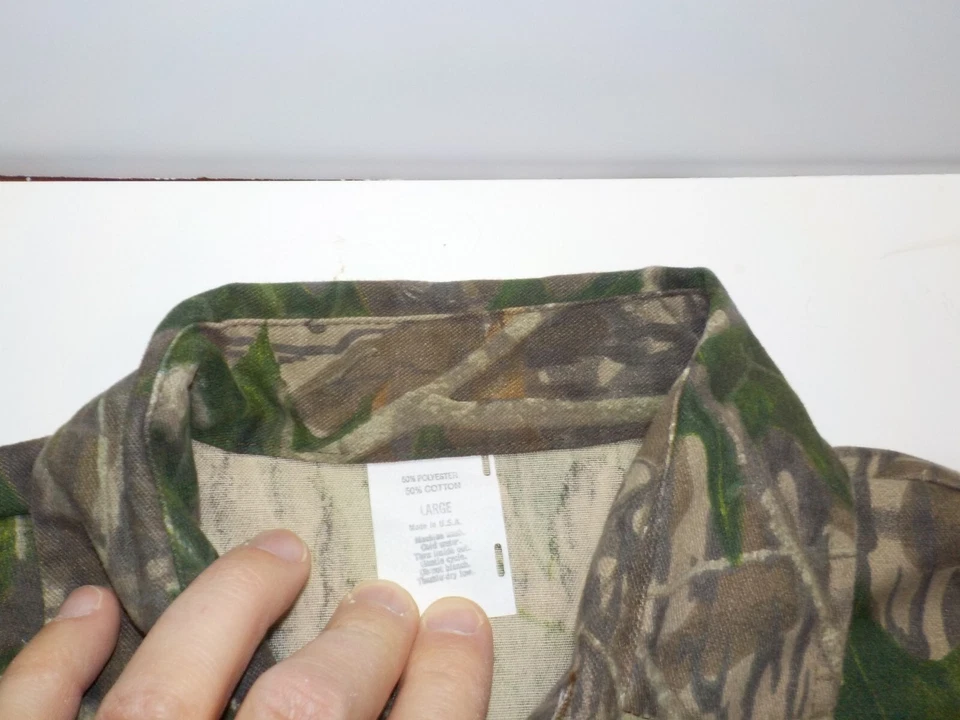 Camisa De Colección Roble Mossy JUVENTUD Grande Hoja Sombra Manga Larga Abotonada Hecha en EE. UU. (A) Foto 2 de 4