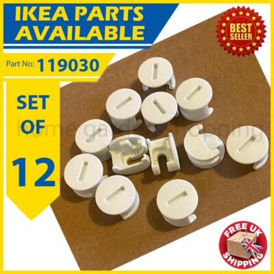 AIKa ZERO 1 、 2 、 3 119030 X 12 IKEA Plastic Cam Nuts Fixings WHITE- 100% Genuine