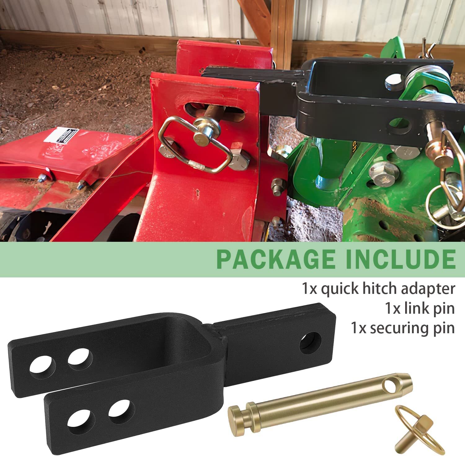3 Point Versatile Quick Hitch Adapter Bracket Fit for Category 1 Quick