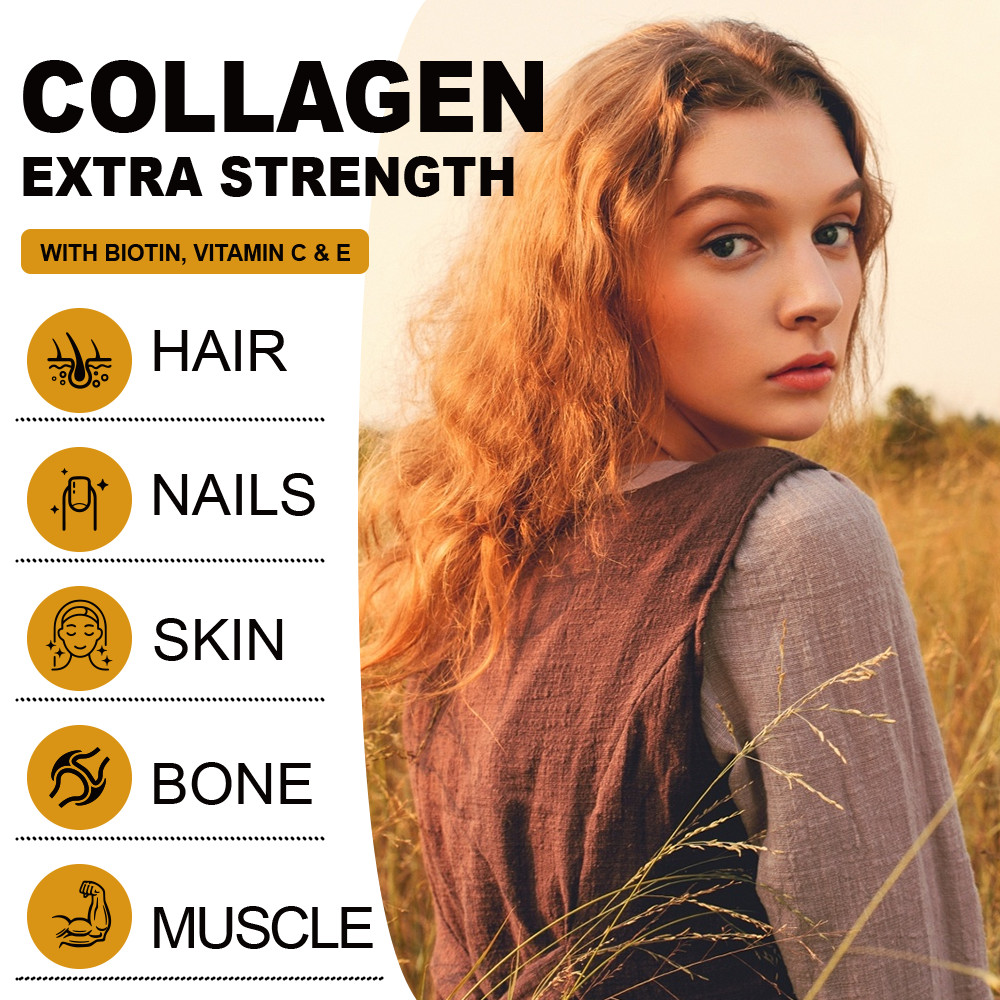 Collagen Gummies for Hair Growth & Skin Hydration - Beauty Supplements 60PCS