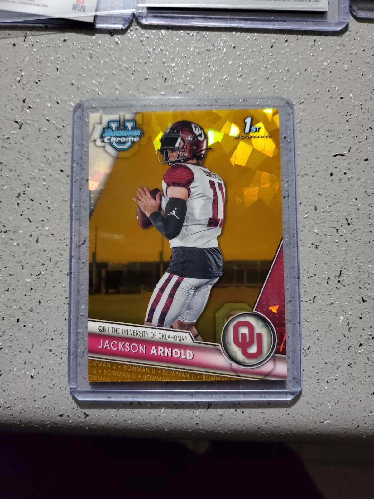 2023 Bowman University Sapphire Chrome Jackson Arnold 1st Gold Refractor #/50
