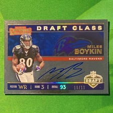 Miles Boykin #'d /19 RC Auto Gold Draft Class 2019 Panini Contenders Rookie